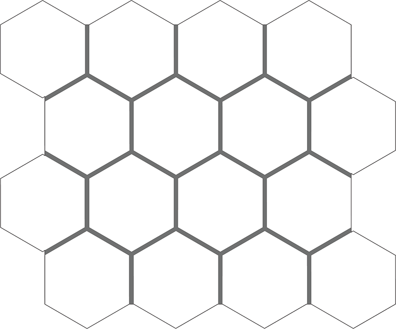 Hexagon Marginal White