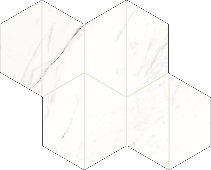 Hexagon Marjinal Calacatta 6"